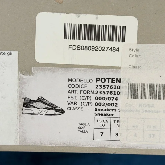 Max Mara Weekend Women's Pink and White Sneakers - Picture 9 of 9